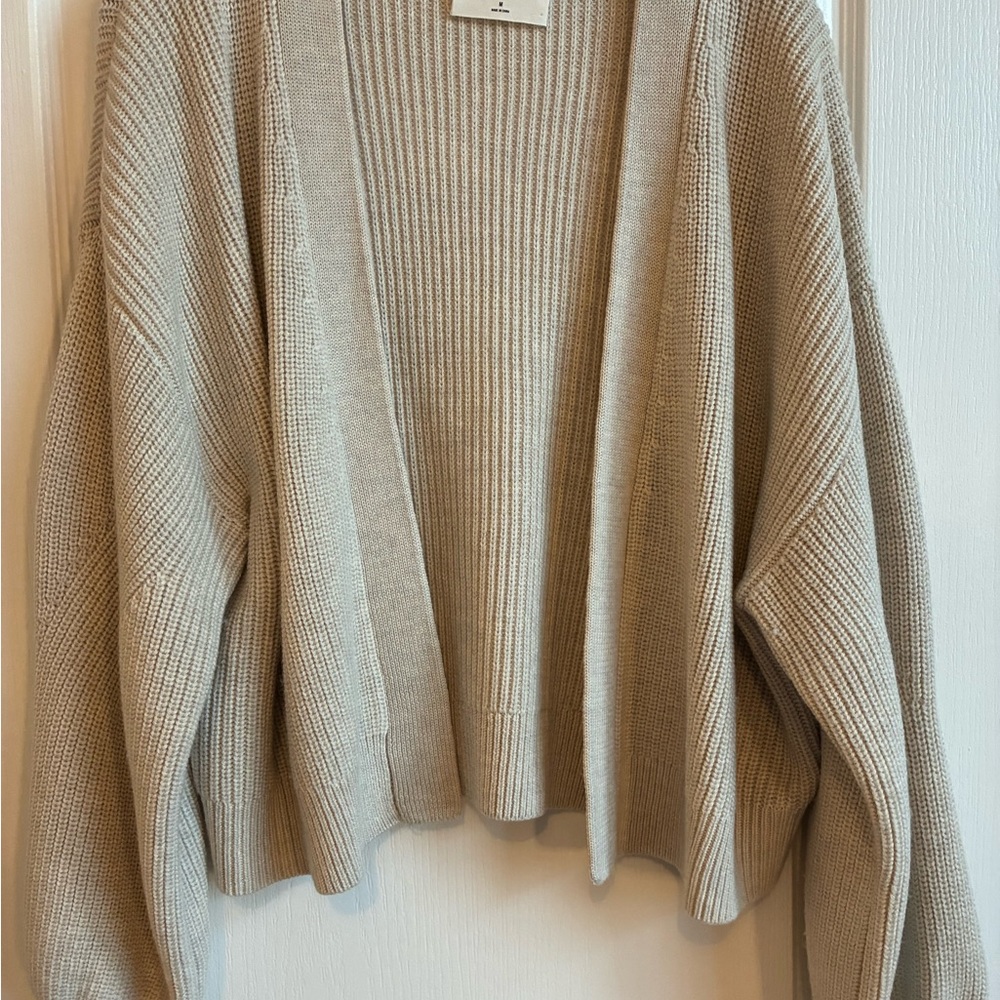 Aritzia Wilfred Beige Sweater Cardigan